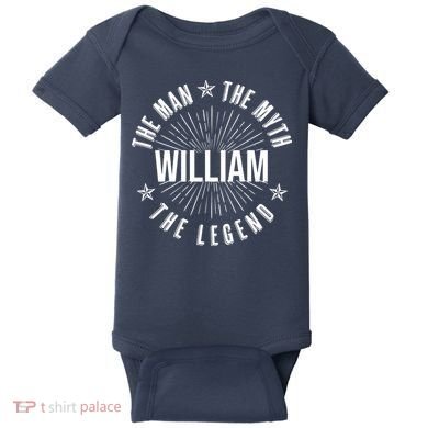 Custom Name The Man The Myth The Legend Baby Bodysuit