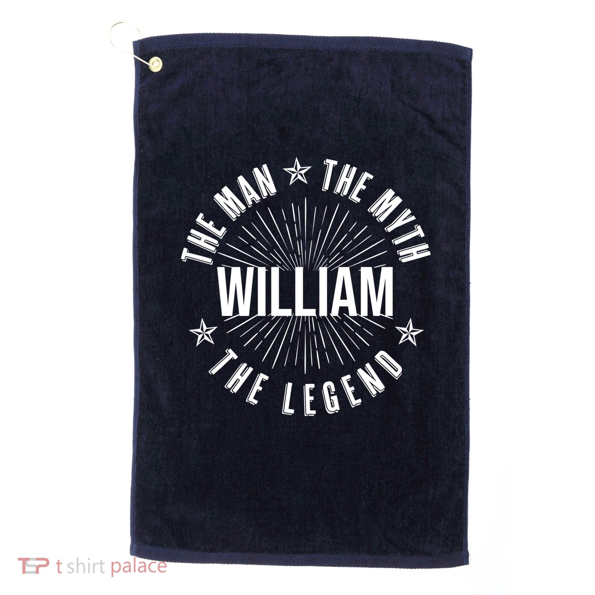 Custom Name The Man The Myth The Legend Golf Towel