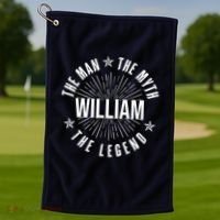 Custom Name The Man The Myth The Legend Golf Towel thumb 1