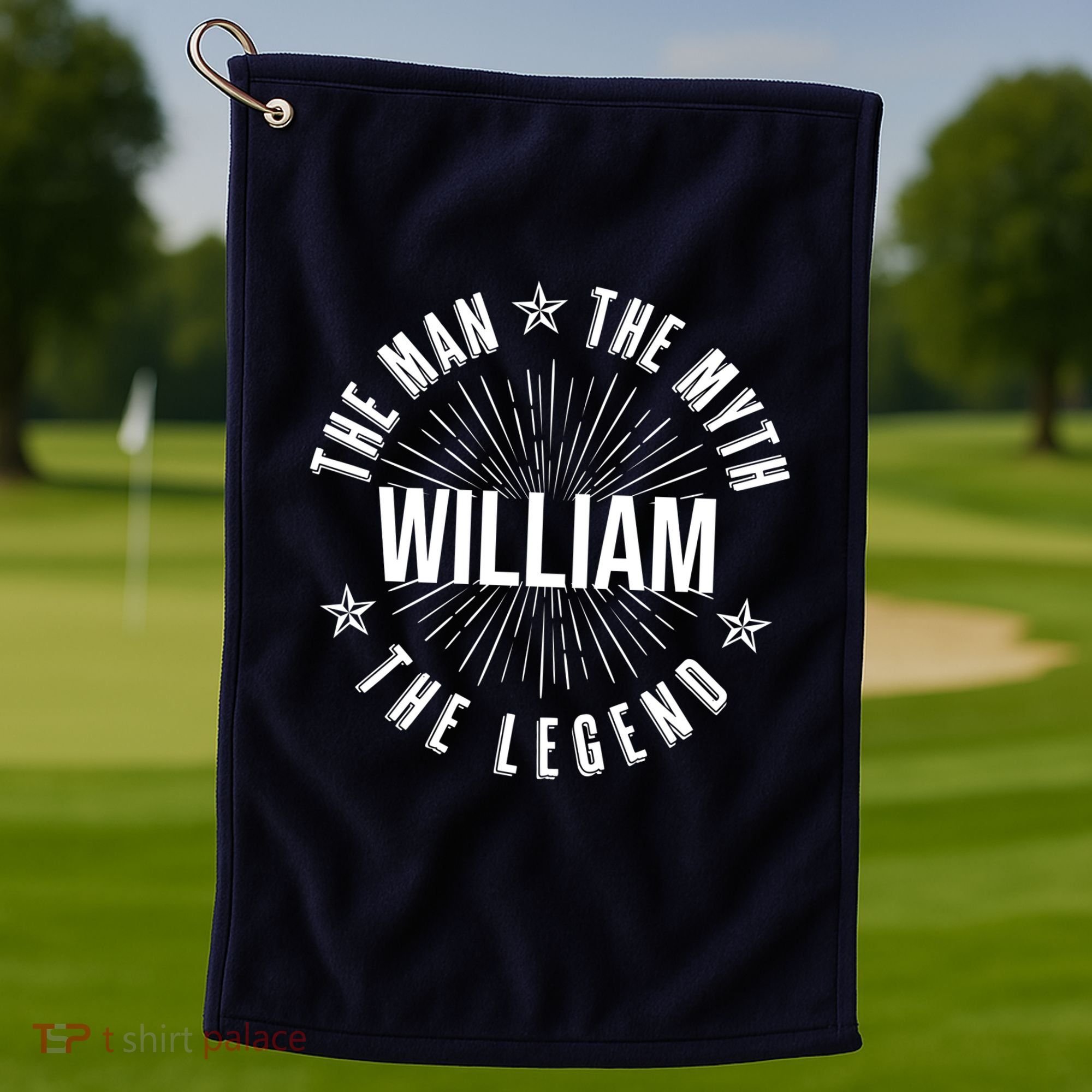 Custom Name The Man The Myth The Legend Golf Towel