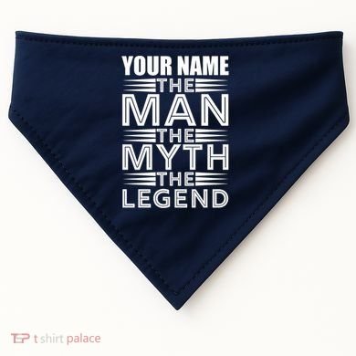 Custom Name The Man The Myth The Legend USA-Made Doggie Bandana
