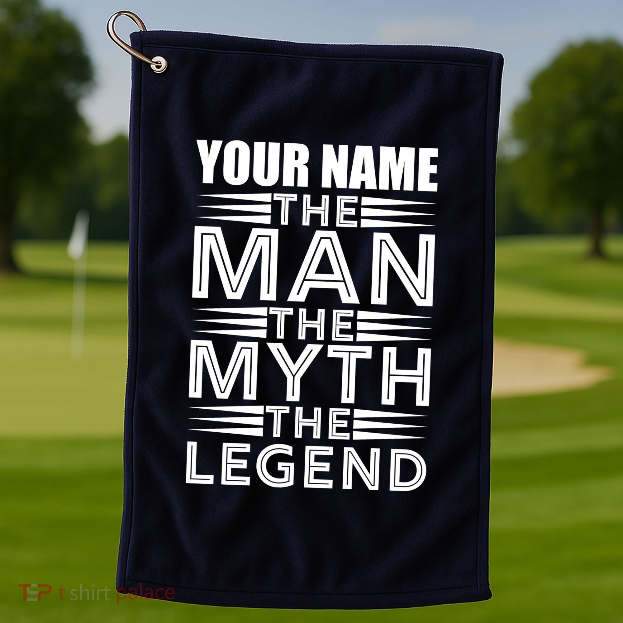Custom Name The Man The Myth The Legend Golf Towel