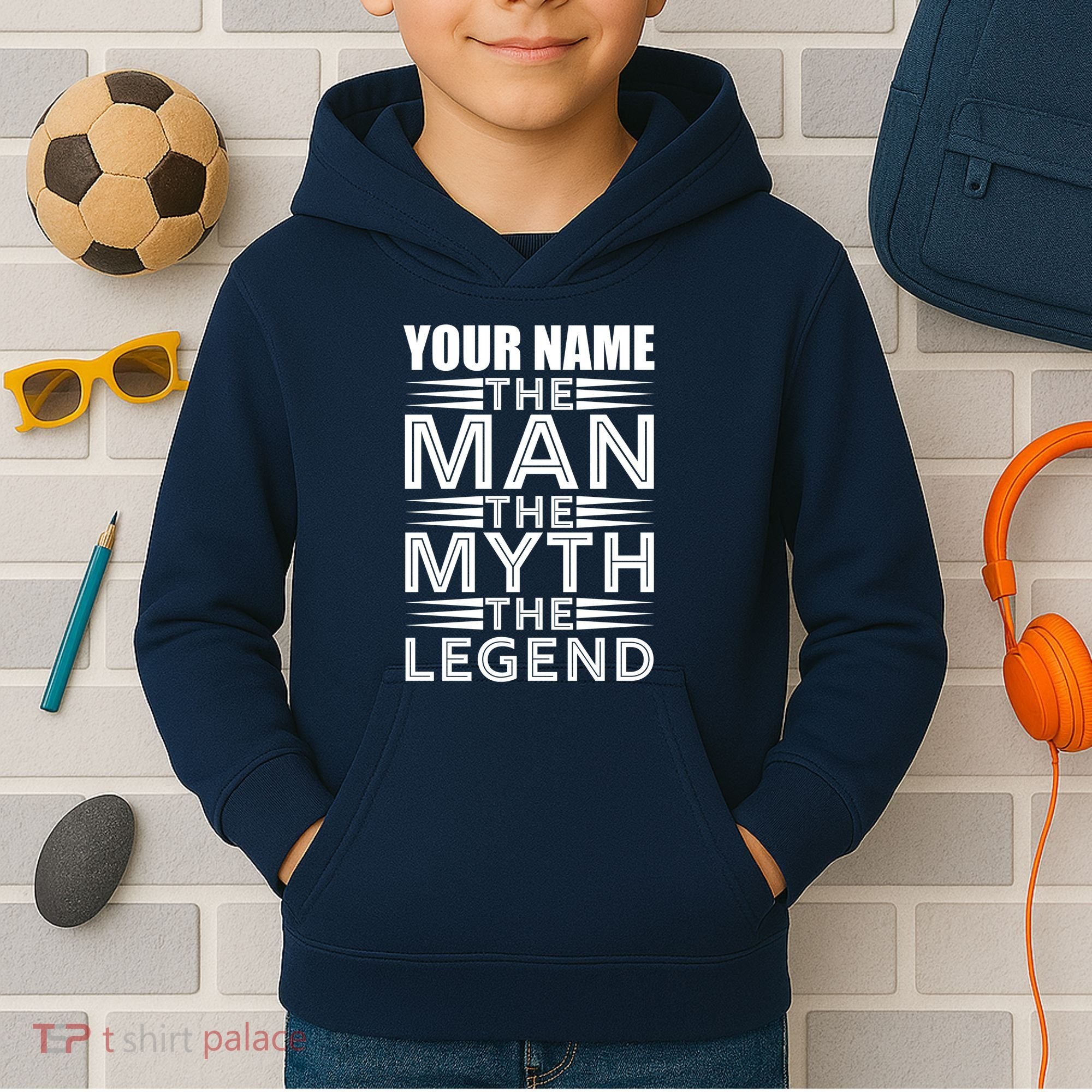 Custom Name The Man The Myth The Legend Kids Hoodie