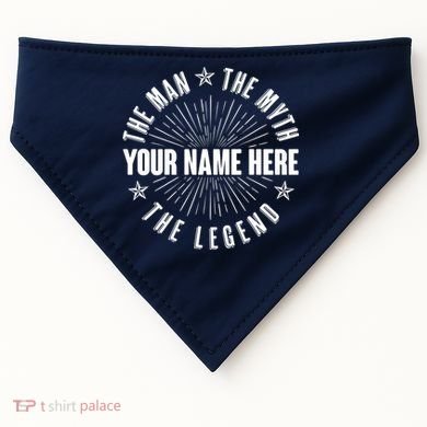 Custom Name The Man The Myth The Legend USA-Made Doggie Bandana
