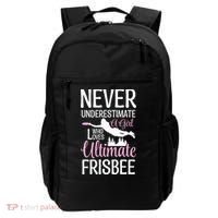 Cute Never Underestimate A Who Loves Ultimate Frisbee Gift Backpack thumb 0