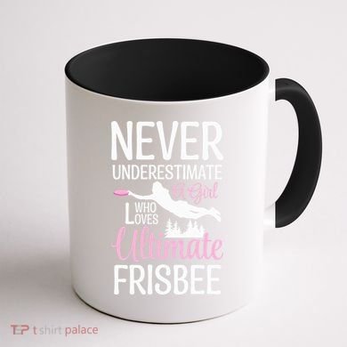 Cute Never Underestimate A Who Loves Ultimate Frisbee Gift Coffee Mug back