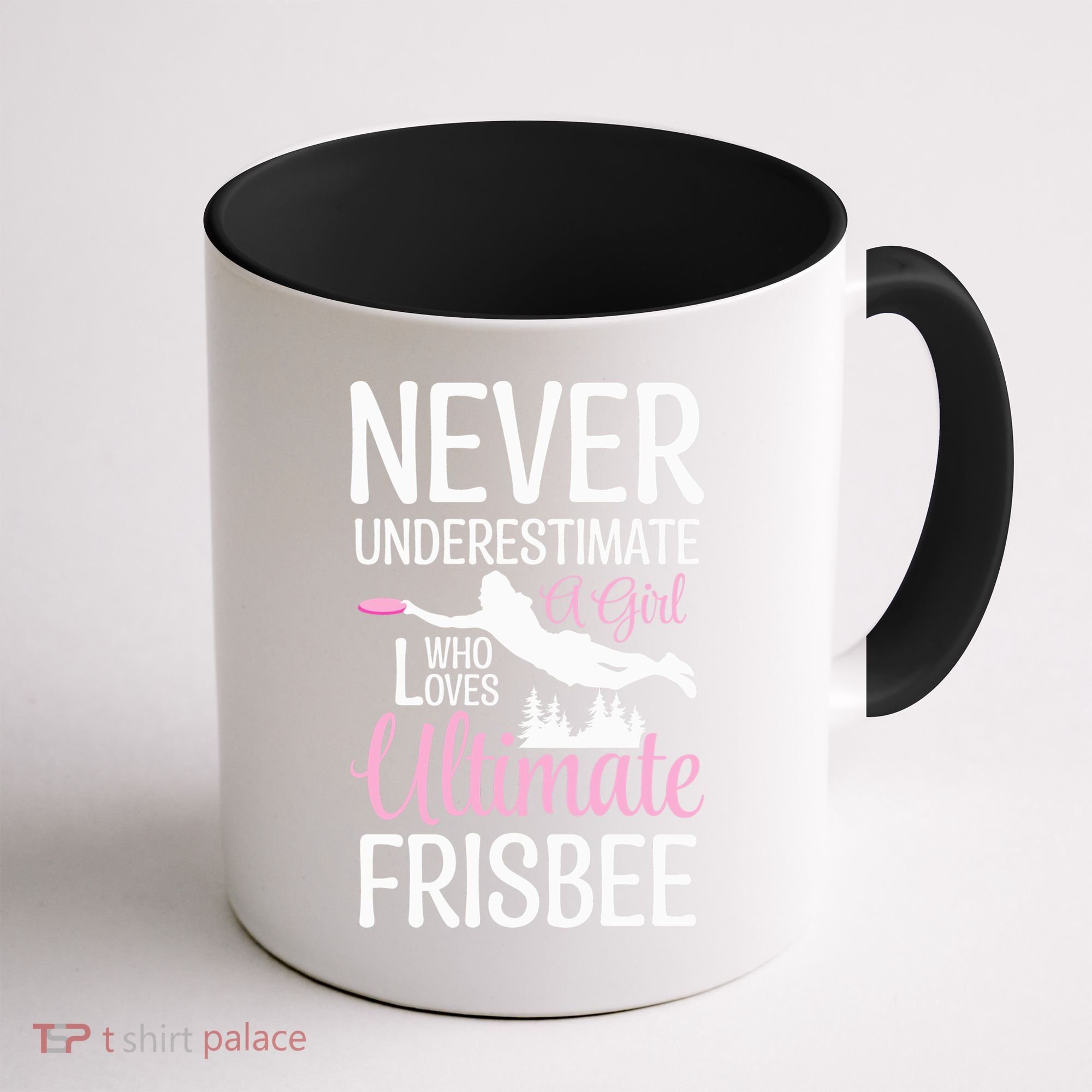 Cute Never Underestimate A Who Loves Ultimate Frisbee Gift Coffee Mug