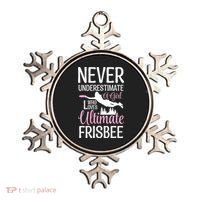 Cute Never Underestimate A Who Loves Ultimate Frisbee Gift Ornament thumb 0