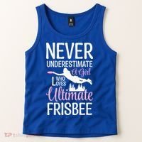 Cute Never Underestimate A Who Loves Ultimate Frisbee Gift Tank Top thumb 2