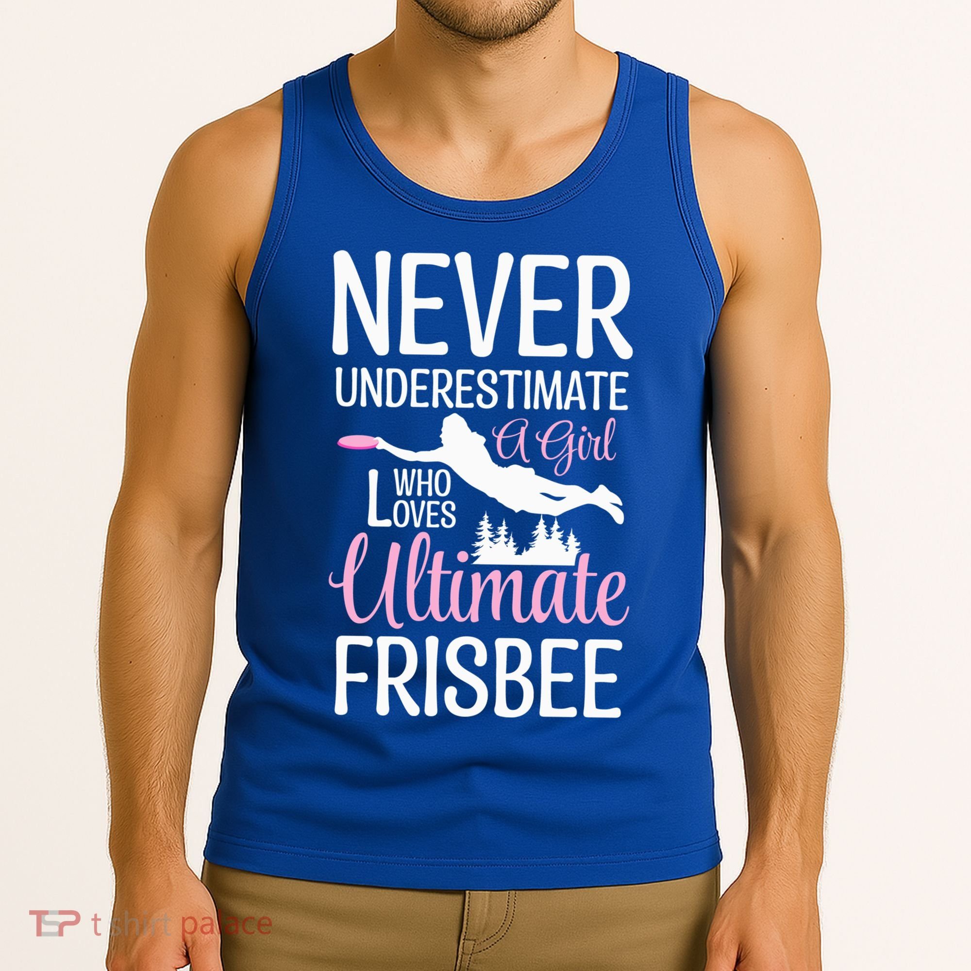 Cute Never Underestimate A Who Loves Ultimate Frisbee Gift Tank Top