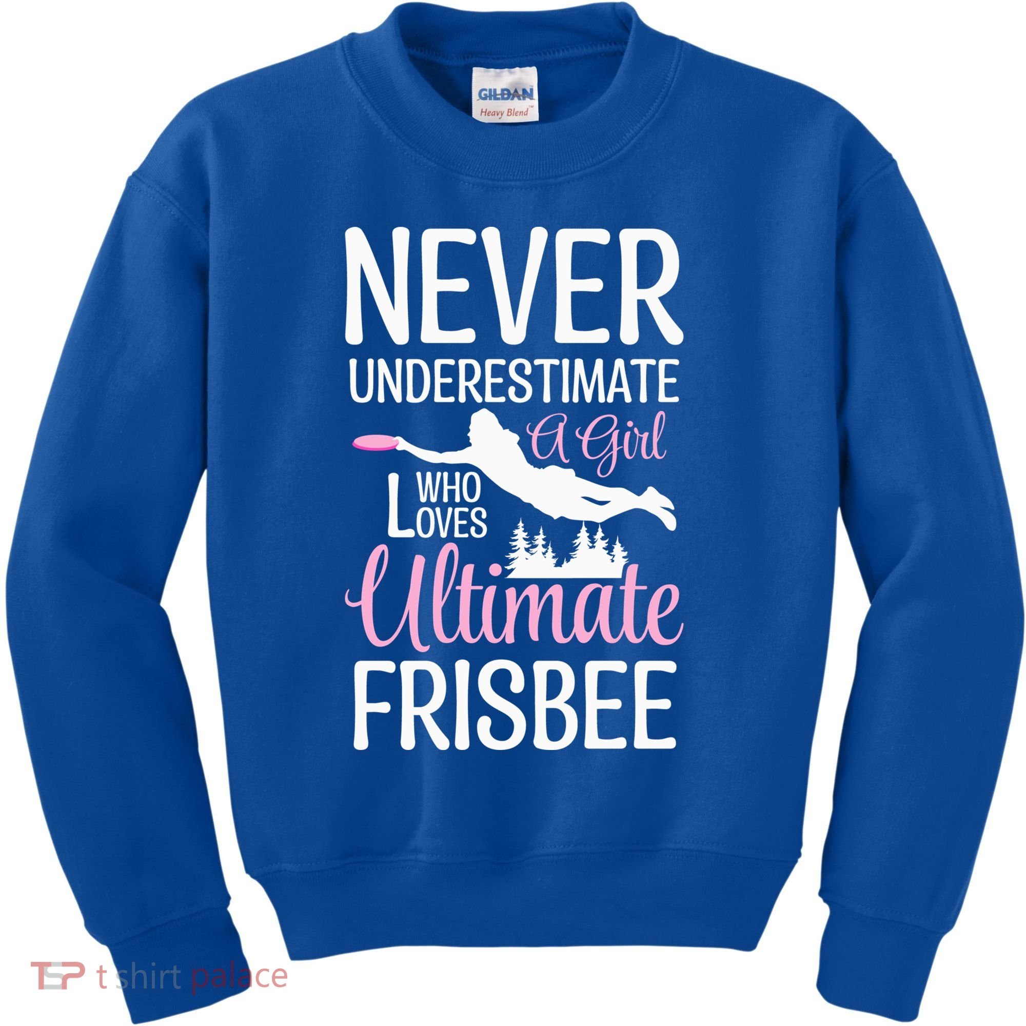 Cute Never Underestimate A Who Loves Ultimate Frisbee Gift Kids Sweatshirt