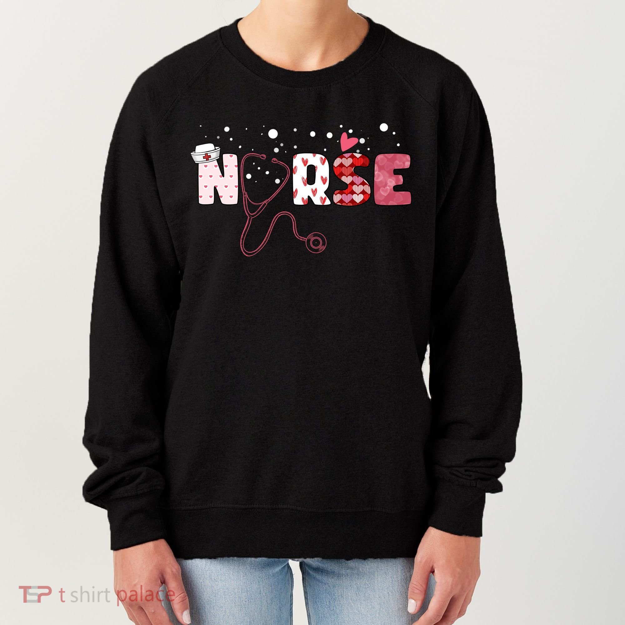 Cute Nurse Valentines Day Gift Women's Sweatshirt