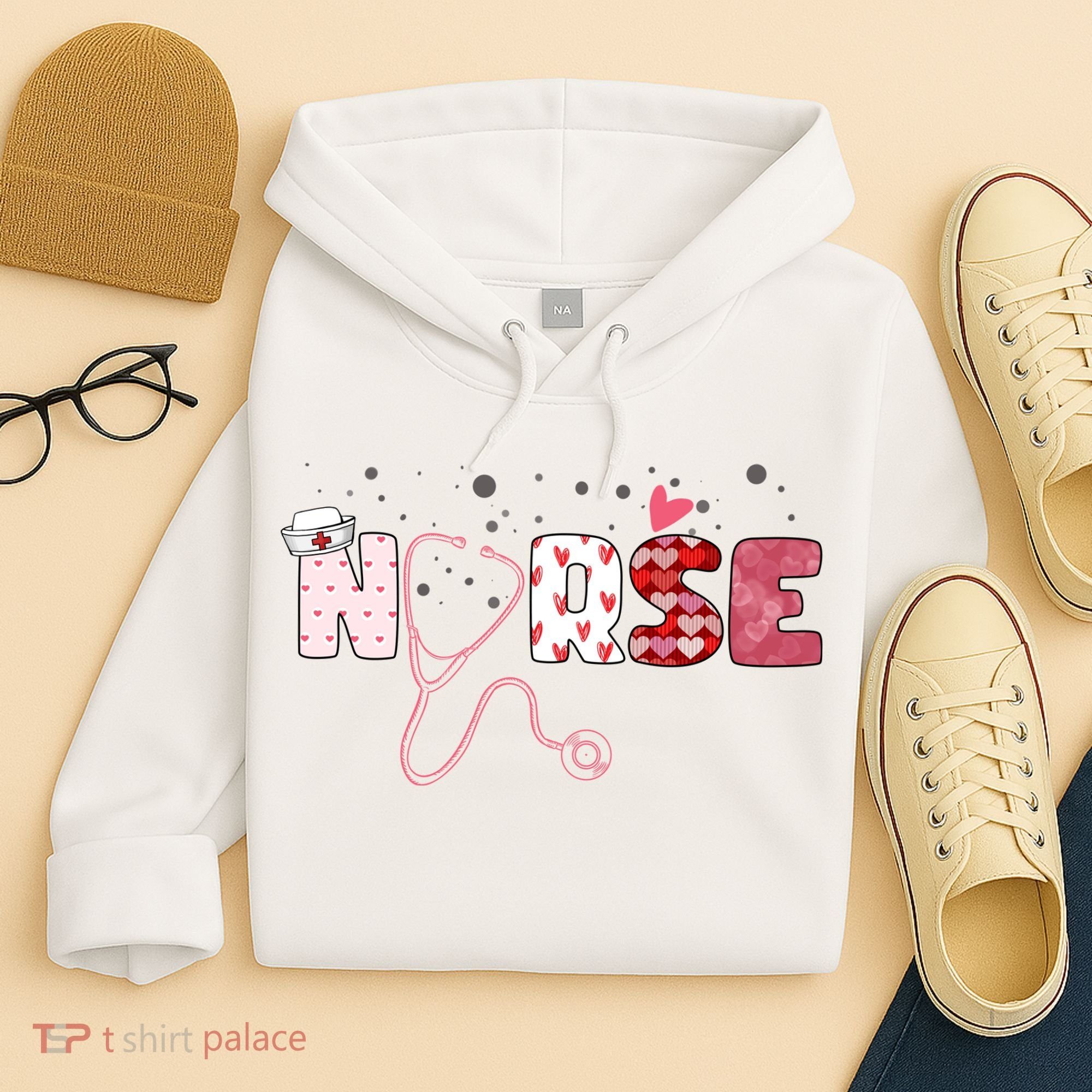Cute Nurse Valentines Day Gift Hoodie