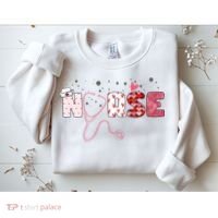 Cute Nurse Valentines Day Gift Sweatshirt thumb 2