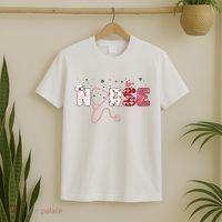 Cute Nurse Valentines Day Gift T-Shirt thumb 2