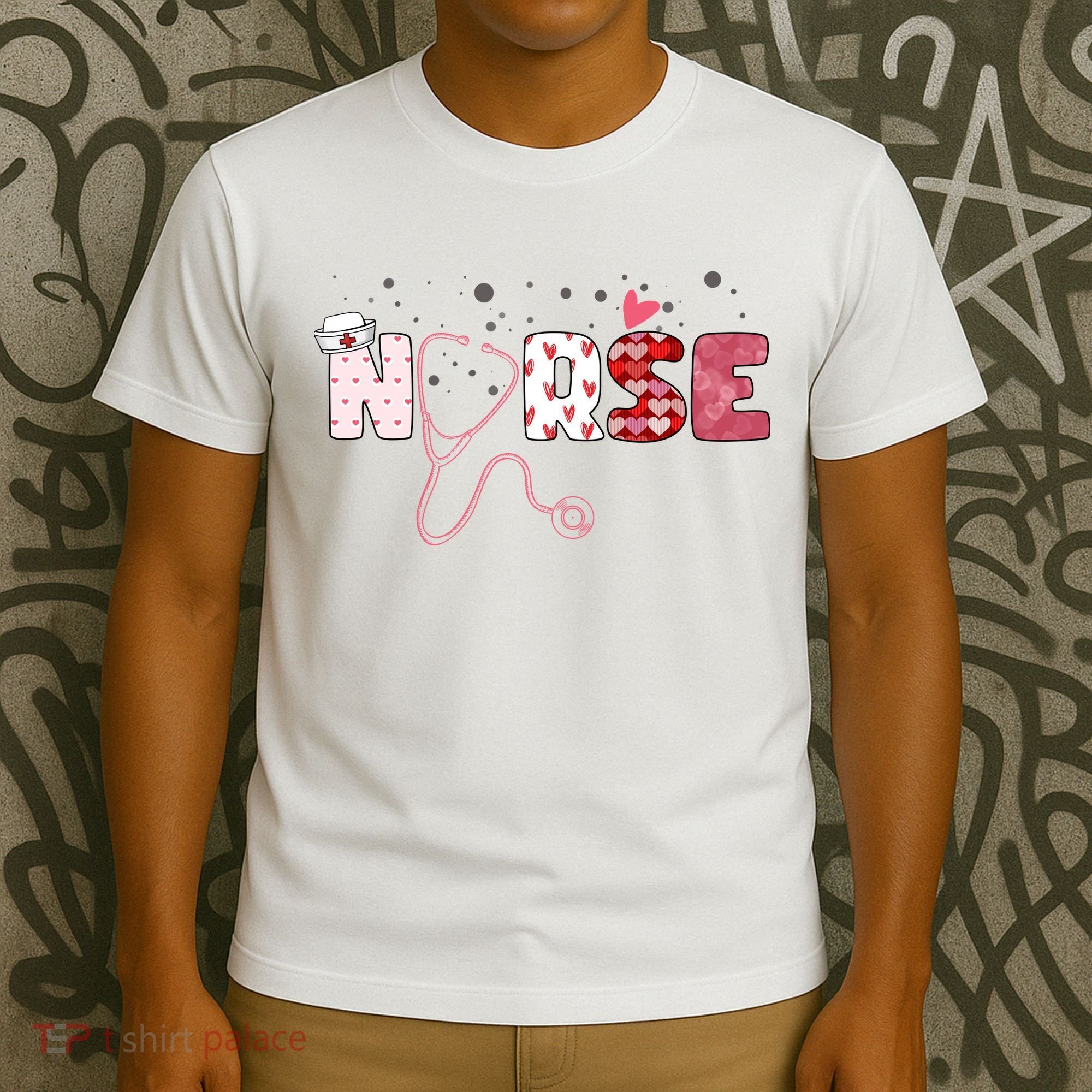 Cute Nurse Valentines Day Gift T-Shirt
