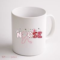 Cute Nurse Valentines Day Gift Coffee Mug thumb 1