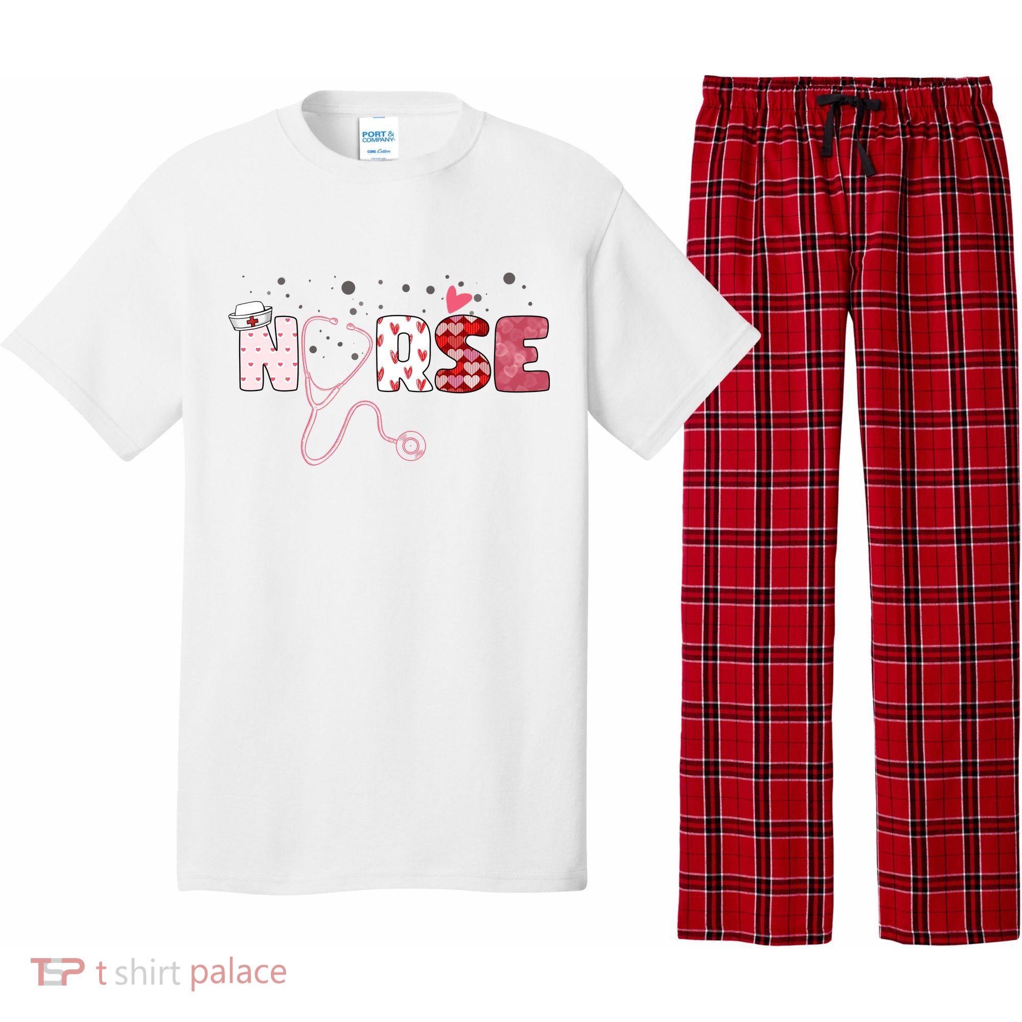 Cute Nurse Valentines Day Gift Pajama Set