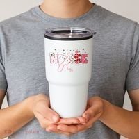 Cute Nurse Valentines Day Gift Tumbler thumb 2