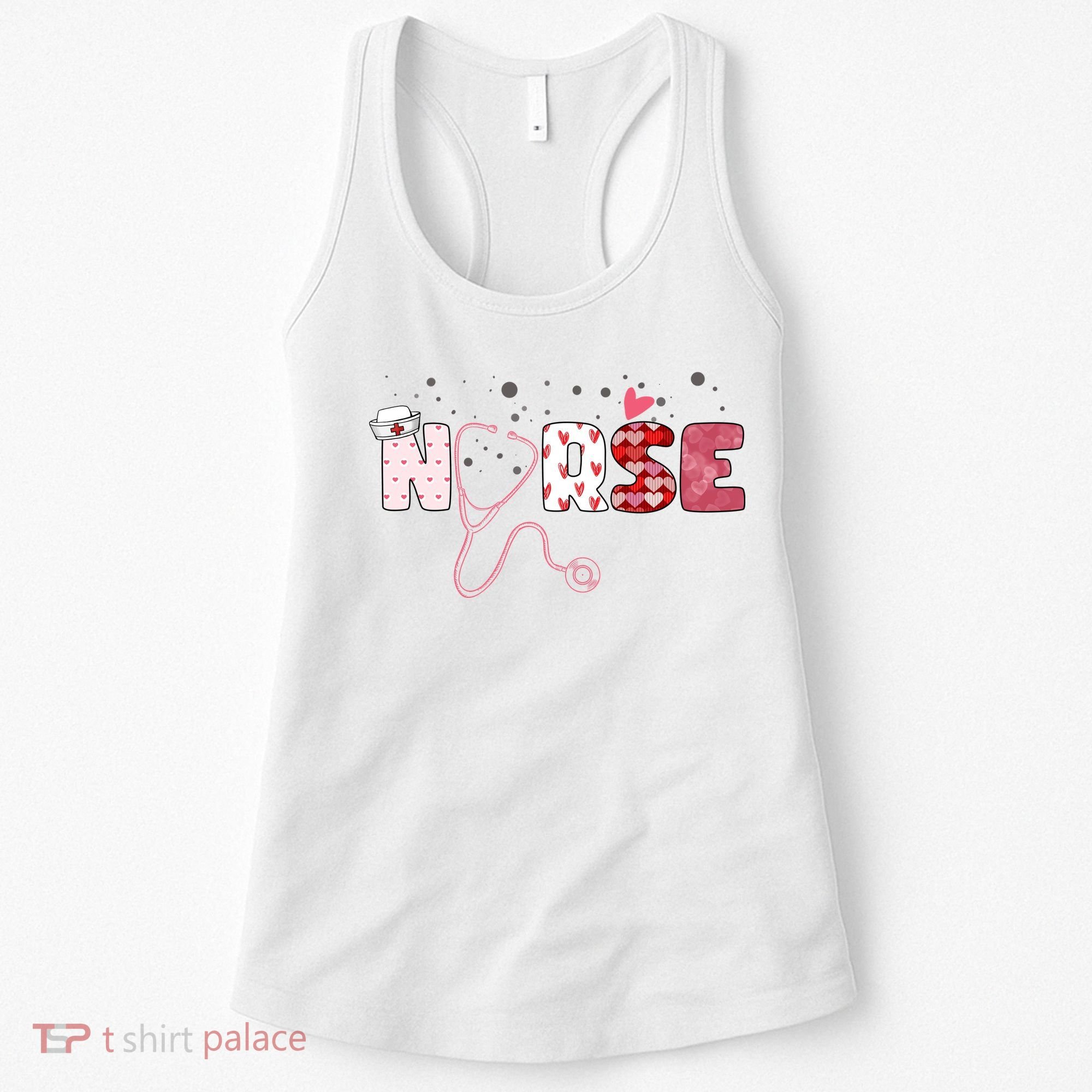 Cute Nurse Valentines Day Gift Women's Tank Top