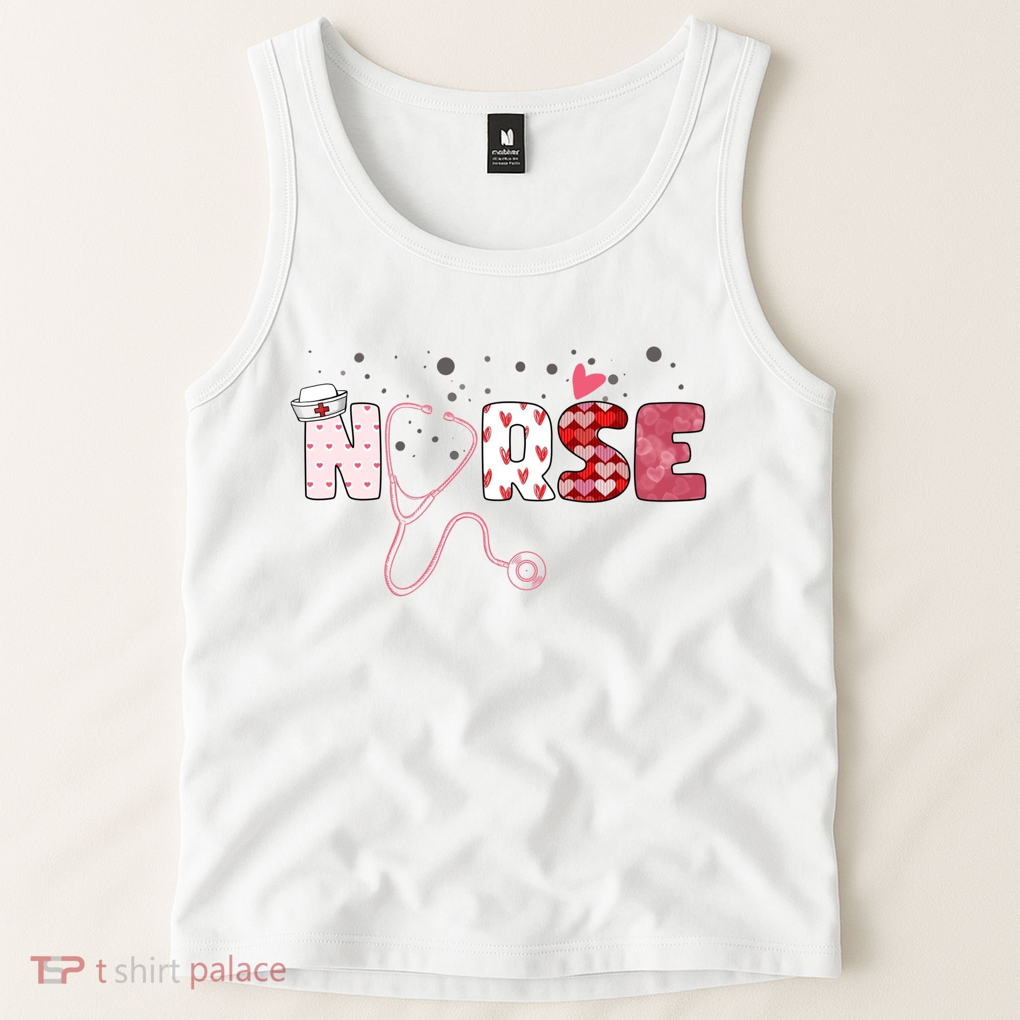 Cute Nurse Valentines Day Gift Tank Top