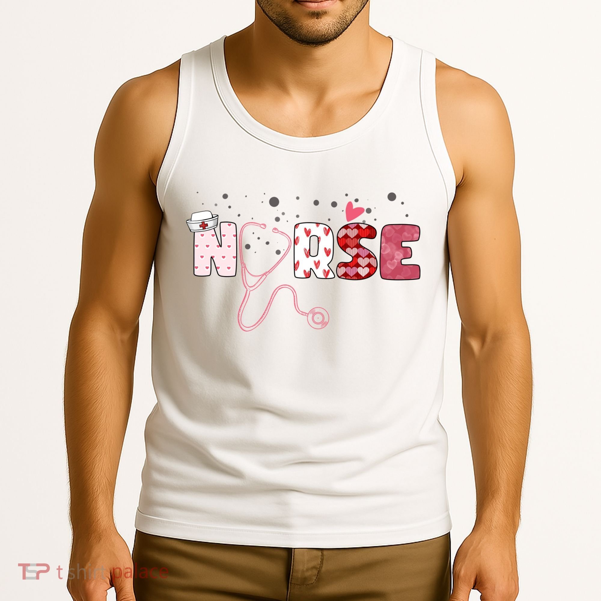 Cute Nurse Valentines Day Gift Tank Top