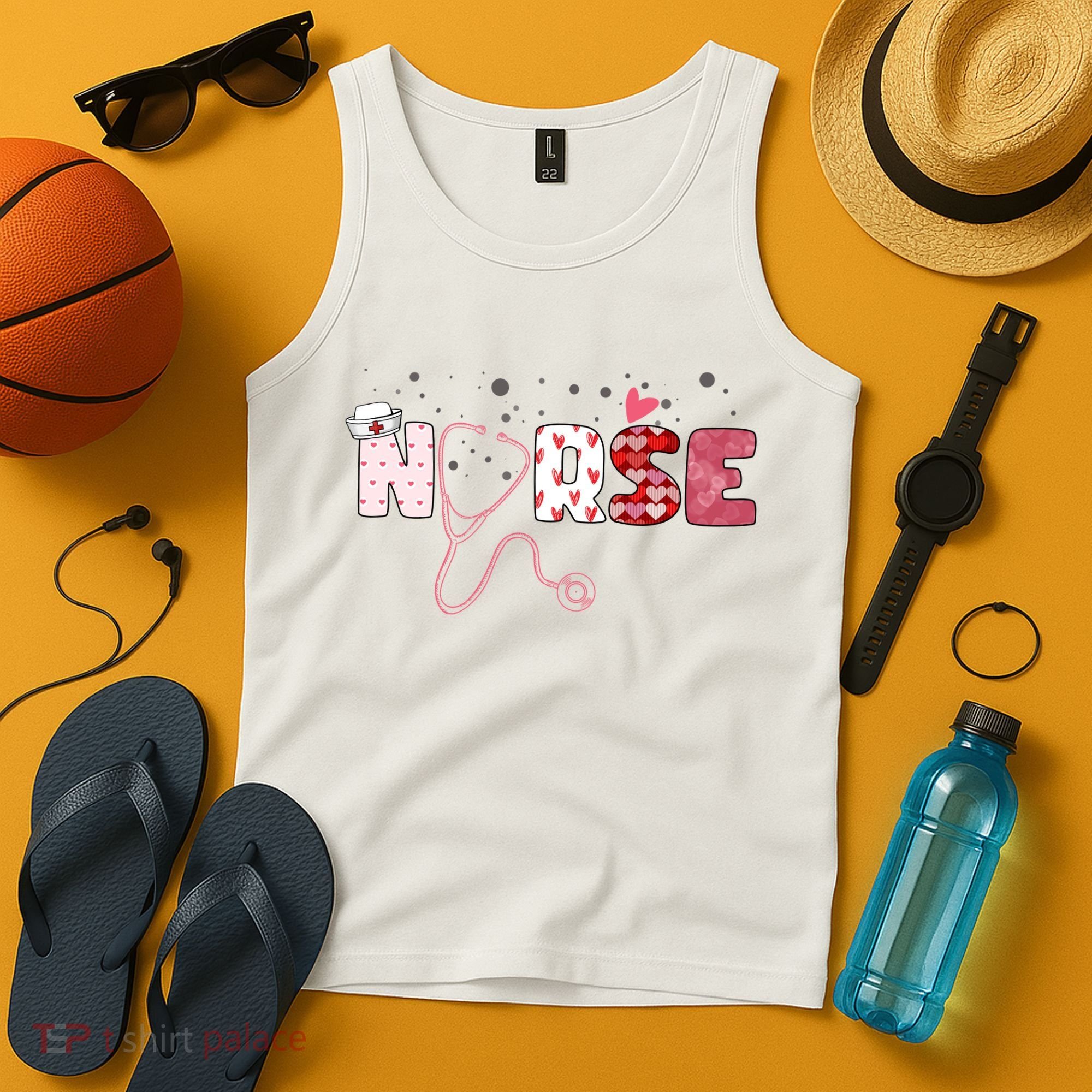 Cute Nurse Valentines Day Gift Tank Top