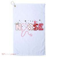 Cute Nurse Valentines Day Gift Golf Towel thumb 0