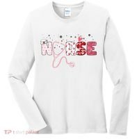 Cute Nurse Valentines Day Gift Women's Long Sleeve Shirt thumb 0