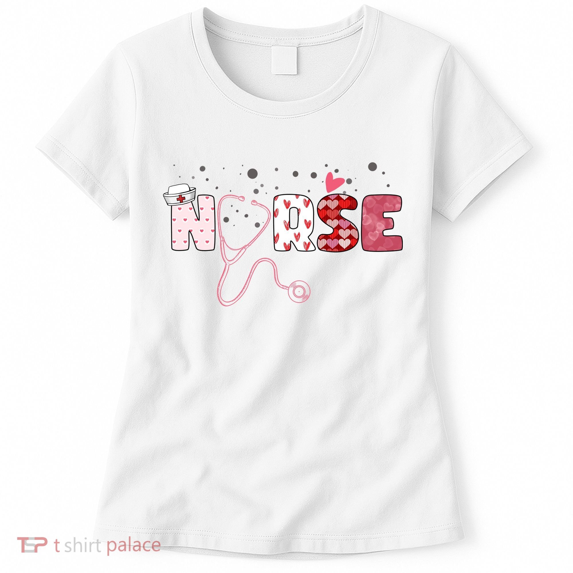 Cute Nurse Valentines Day Gift Women's T-Shirt
