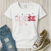 Cute Nurse Valentines Day Gift Women's T-Shirt thumb 3