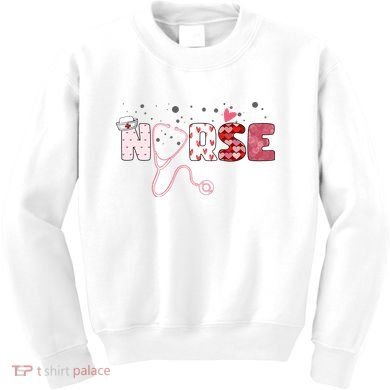 Cute Nurse Valentines Day Gift Kids Sweatshirt