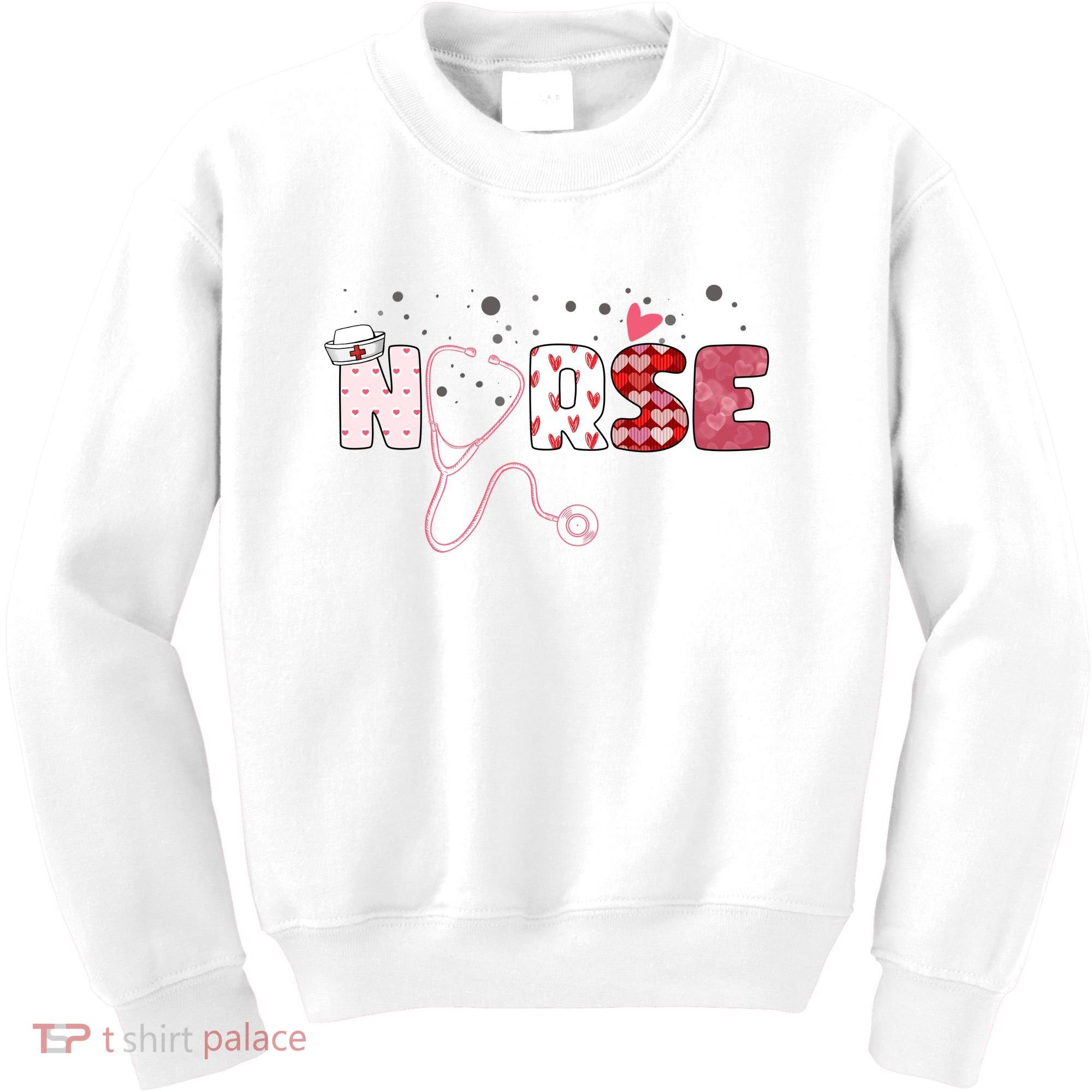 Cute Nurse Valentines Day Gift Kids Sweatshirt