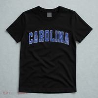 Carolina Nc Vintage Sports Blue Retro Varsity Text T-Shirt thumb 5