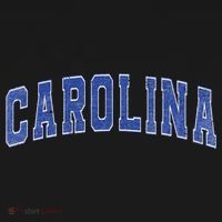 Carolina Nc Vintage Sports Blue Retro Varsity Text T-Shirt thumb 7