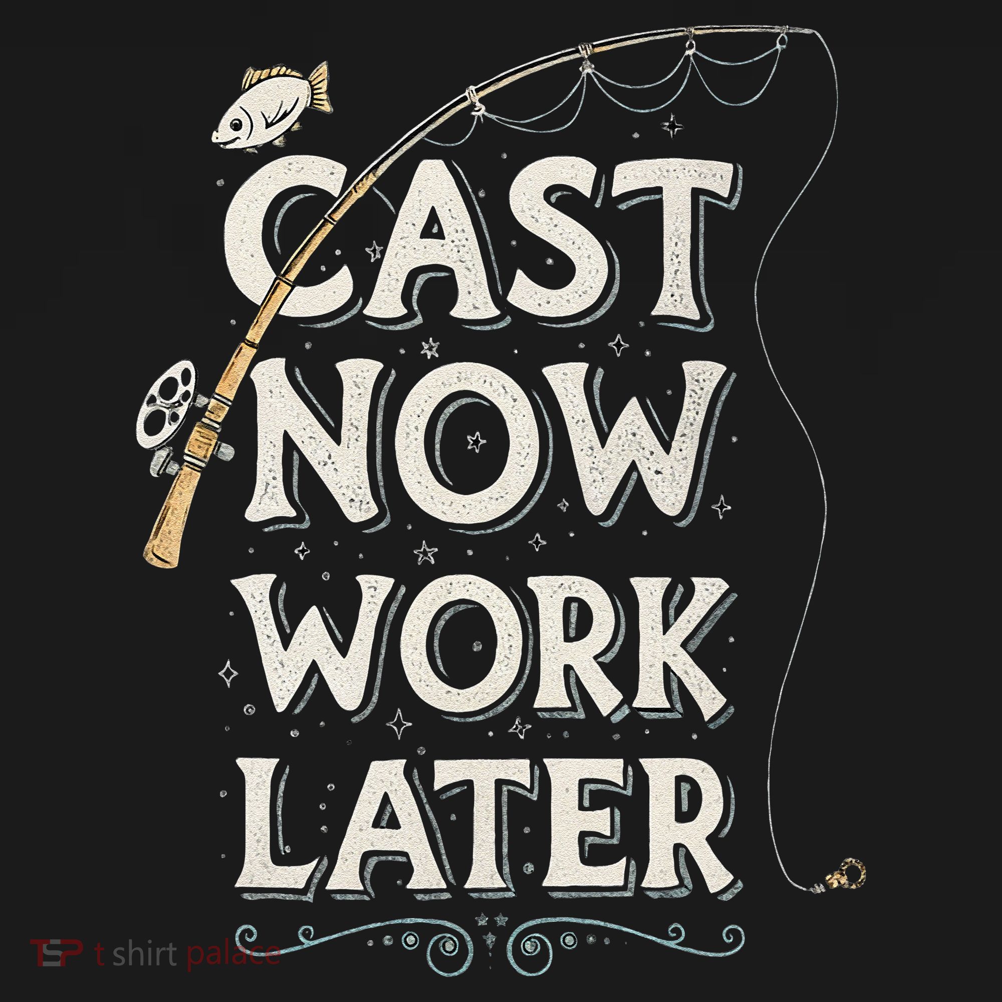 Cast Now Work Later Funny Fishing Angler & Fish Fisherman Women's Hoodie