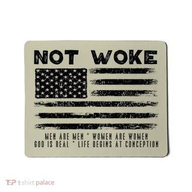 Conservative Not Woke 15 Mousepad