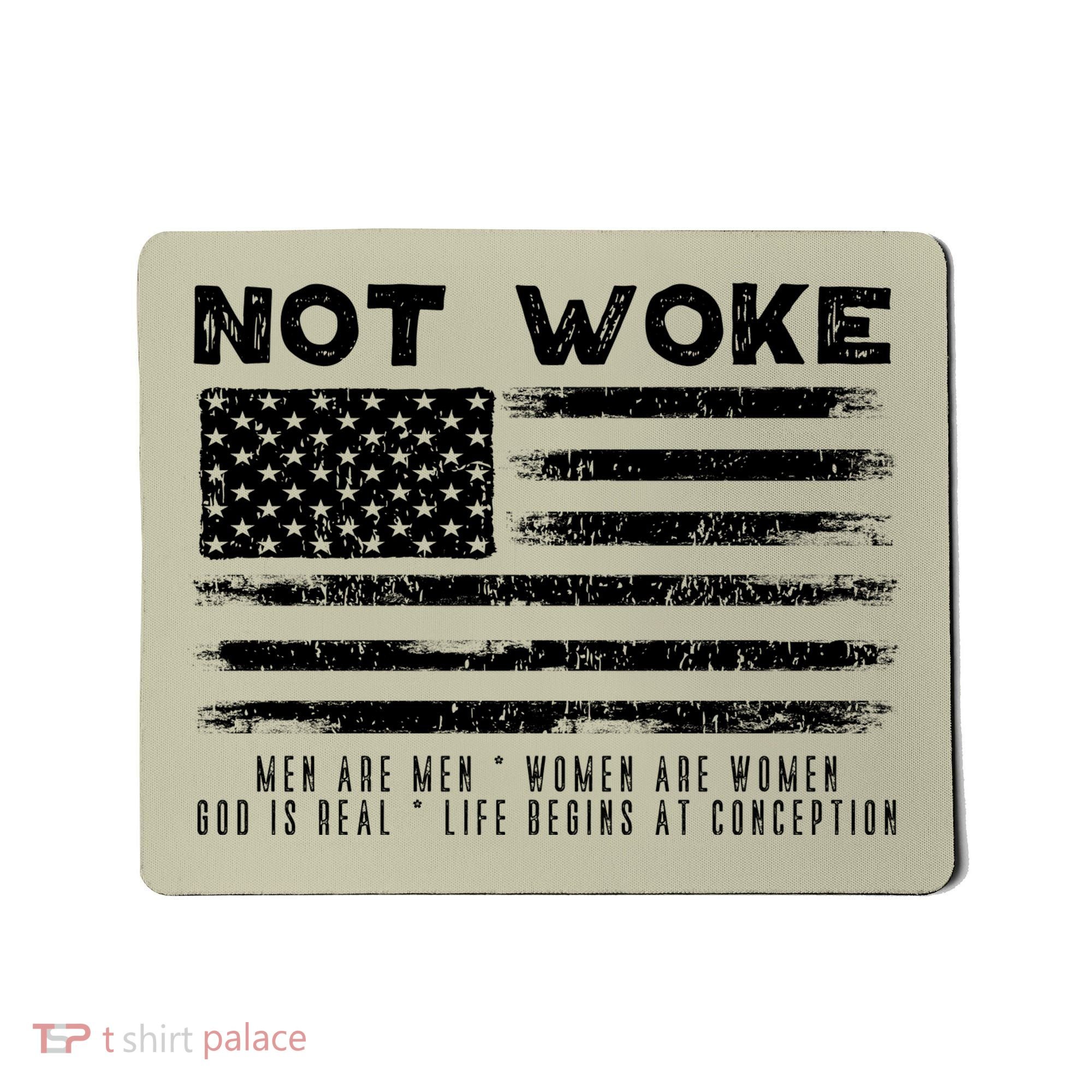 Conservative Not Woke 15 Mousepad