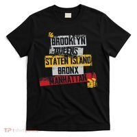 Cool New York City 5 Boroughs, New York City Illustration T-Shirt thumb 0