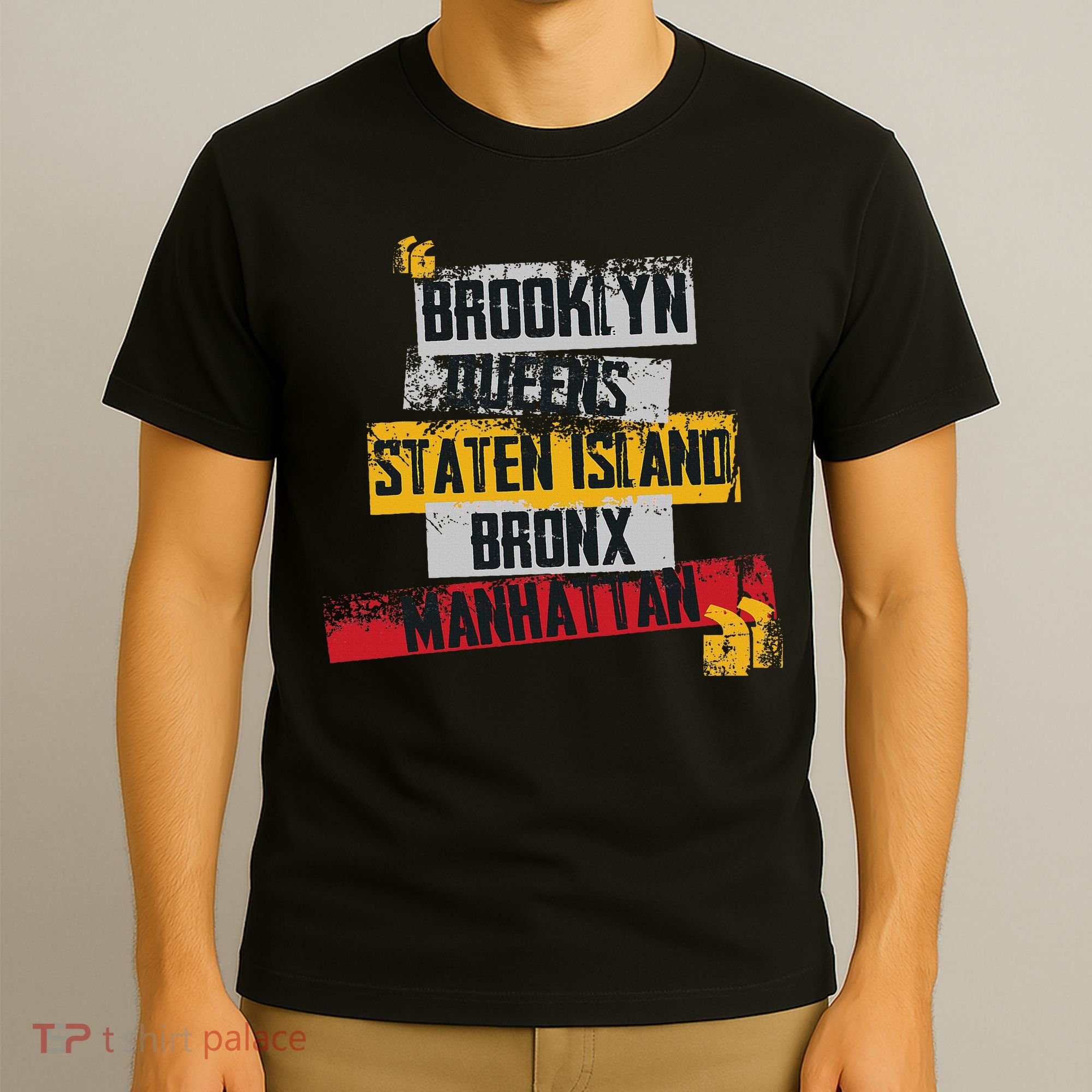 Cool New York City 5 Boroughs, New York City Illustration T-Shirt