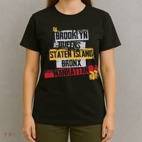 Cool New York City 5 Boroughs, New York City Illustration T-Shirt thumb 4