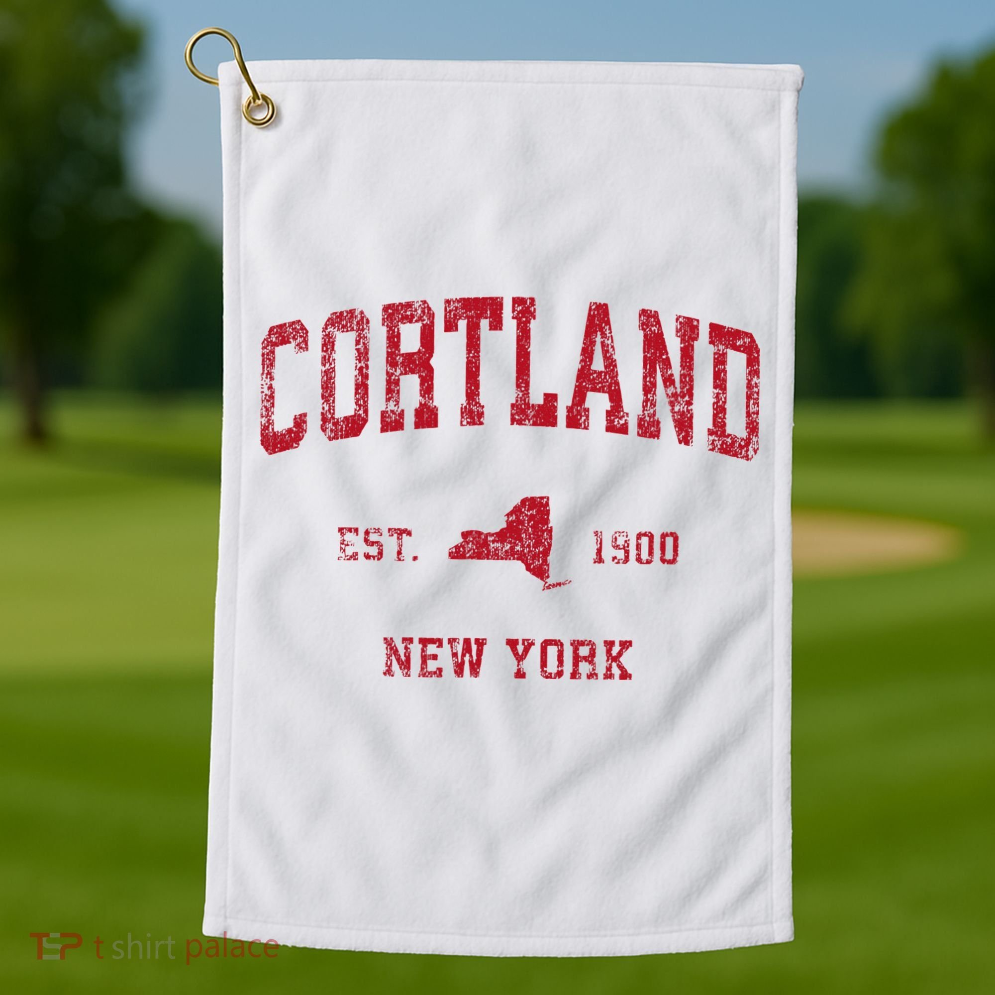 Cortland New York Ny Golf Towel