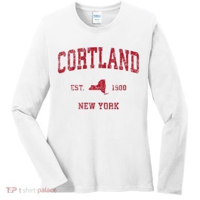 Cortland New York Ny Women's Long Sleeve Shirt