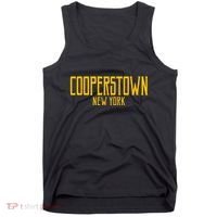 Cooperstown New York Vintage Text Amber Print Tank Top thumb 0
