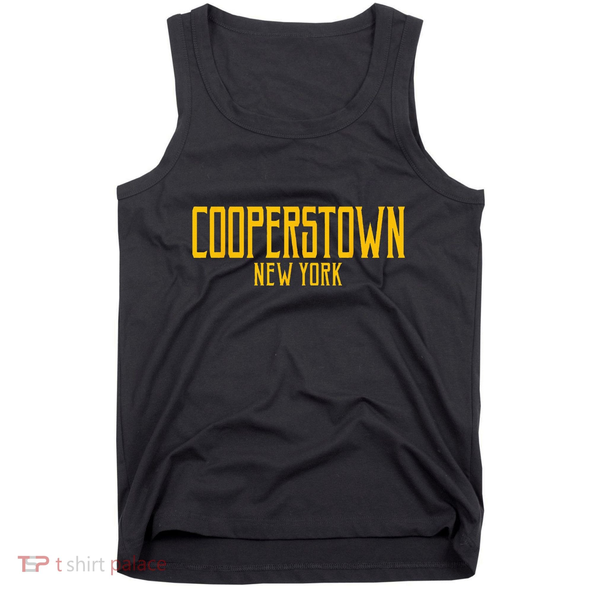 Cooperstown New York Vintage Text Amber Print Tank Top