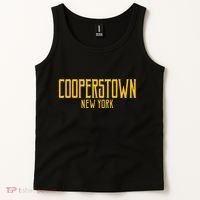 Cooperstown New York Vintage Text Amber Print Tank Top thumb 2