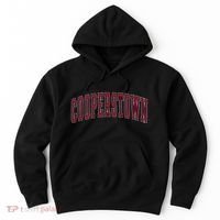 Cooperstown New York Souvenir College Style Red Text Hoodie thumb 0