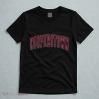Cooperstown New York Souvenir College Style Red Text T-Shirt thumb 5