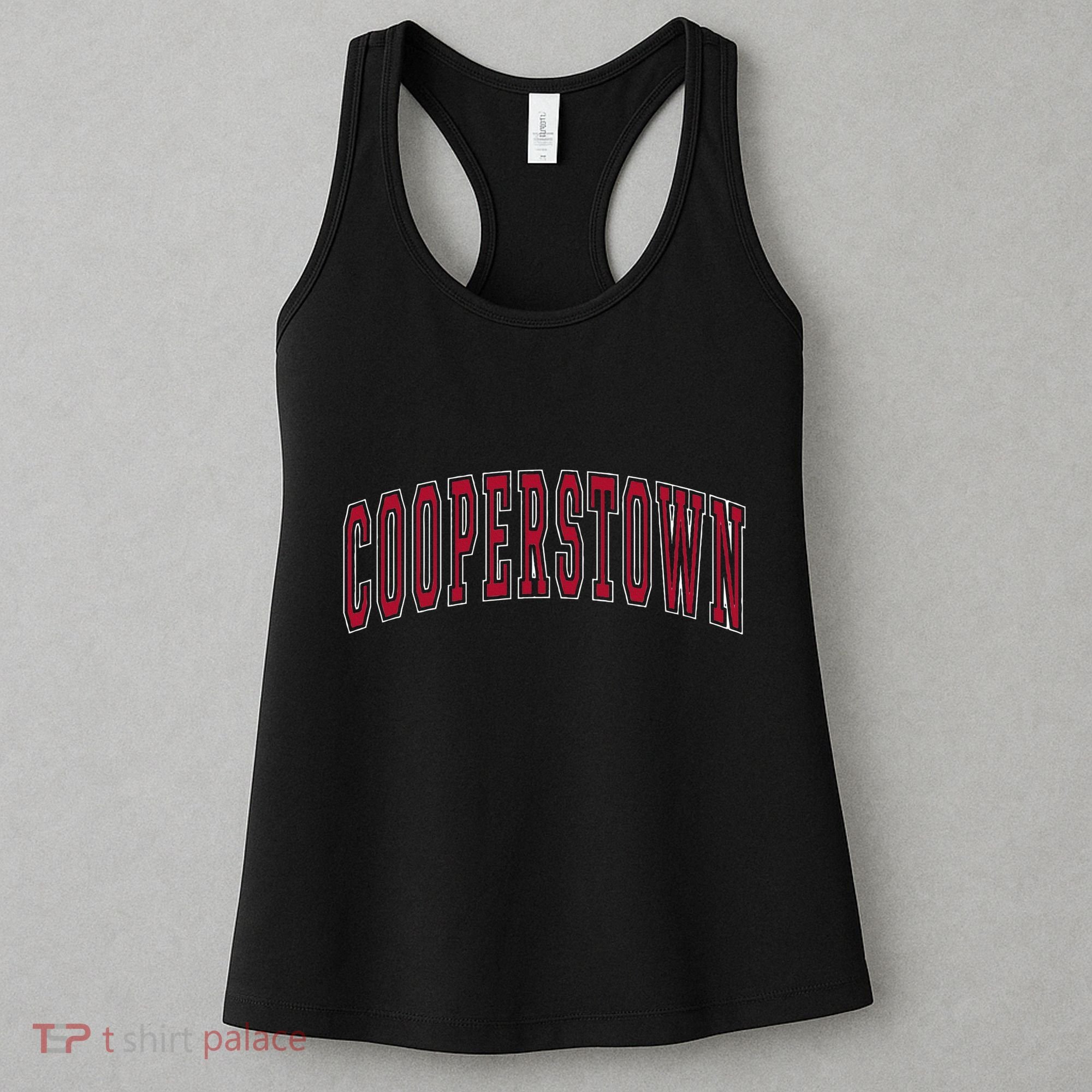 Cooperstown New York Souvenir College Style Red Text Women's Tank Top