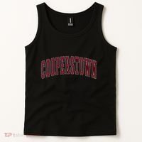 Cooperstown New York Souvenir College Style Red Text Tank Top thumb 2